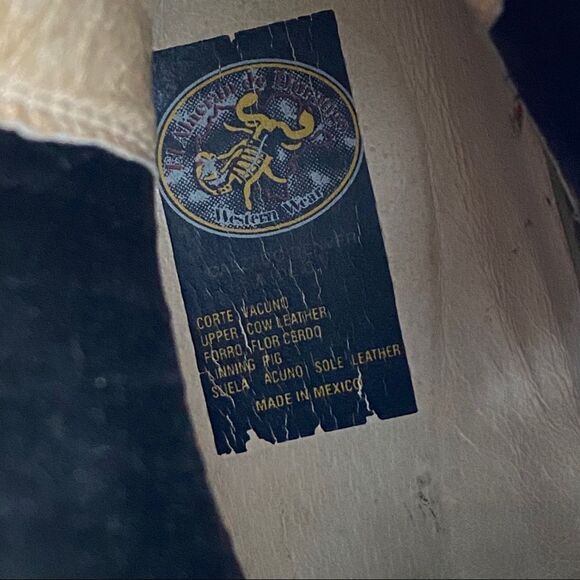 El Alacran De Durango western croco ankle boots 8 - Picture 6 of 12